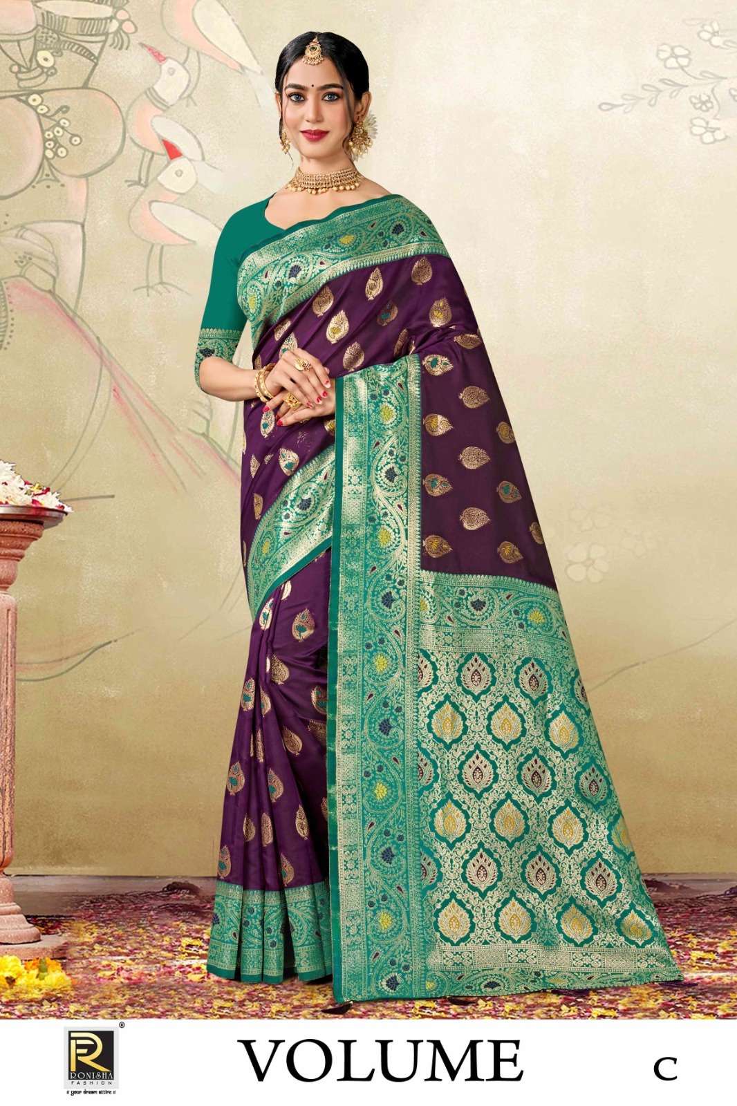 Ronisha Volume Banarasi Silk Saree Wholesale catalog