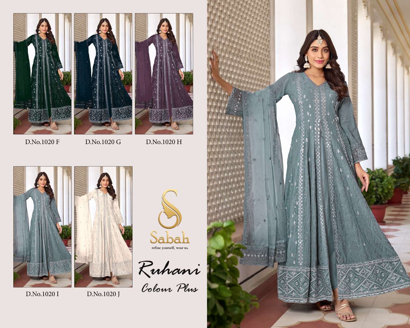 Sabah Ruhani Colour Plus Georgette Salwar Kameez Wholesale catalog