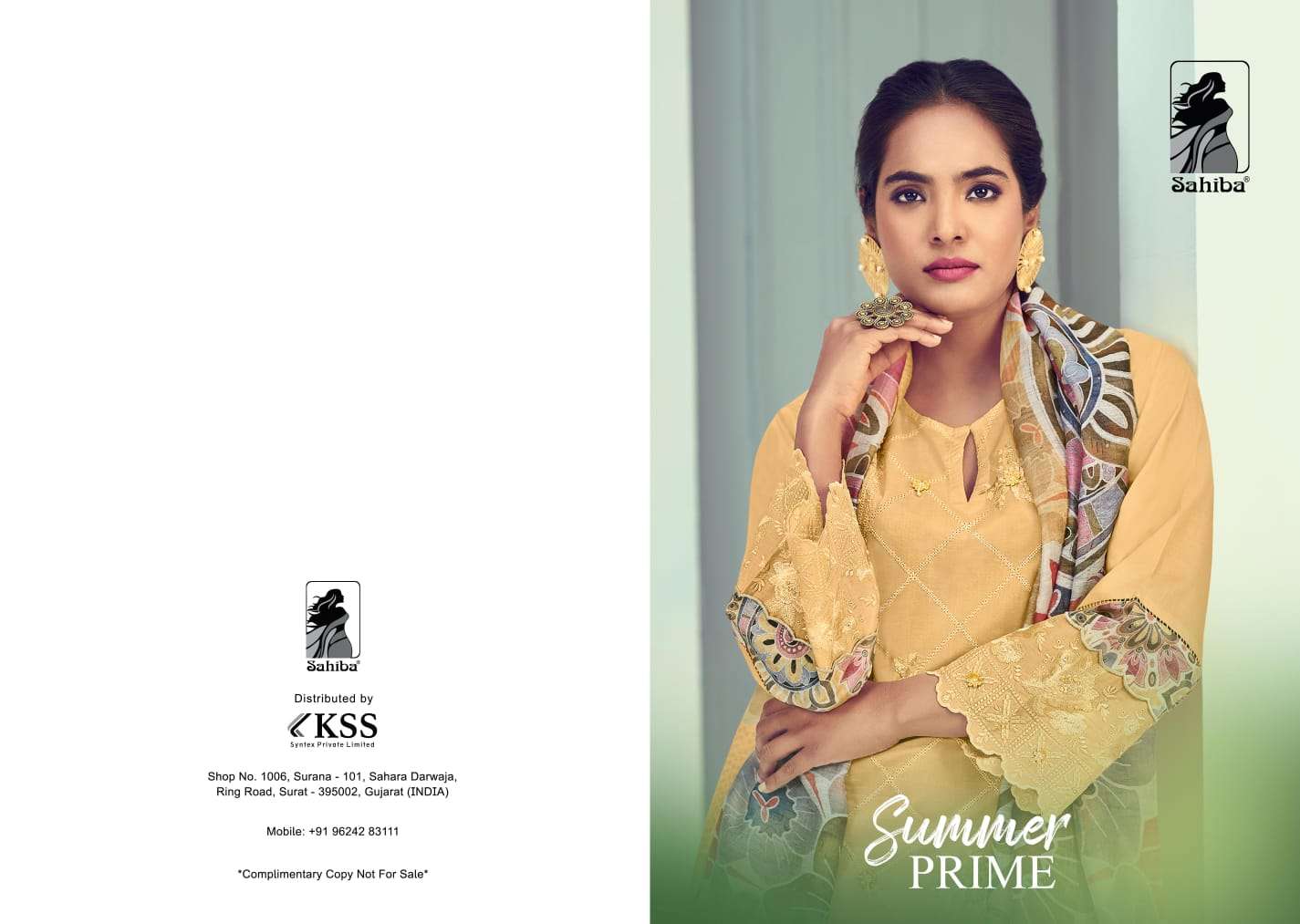 SAHIBA SUMMER PRIME Salwar Kameez Wholesale catalog