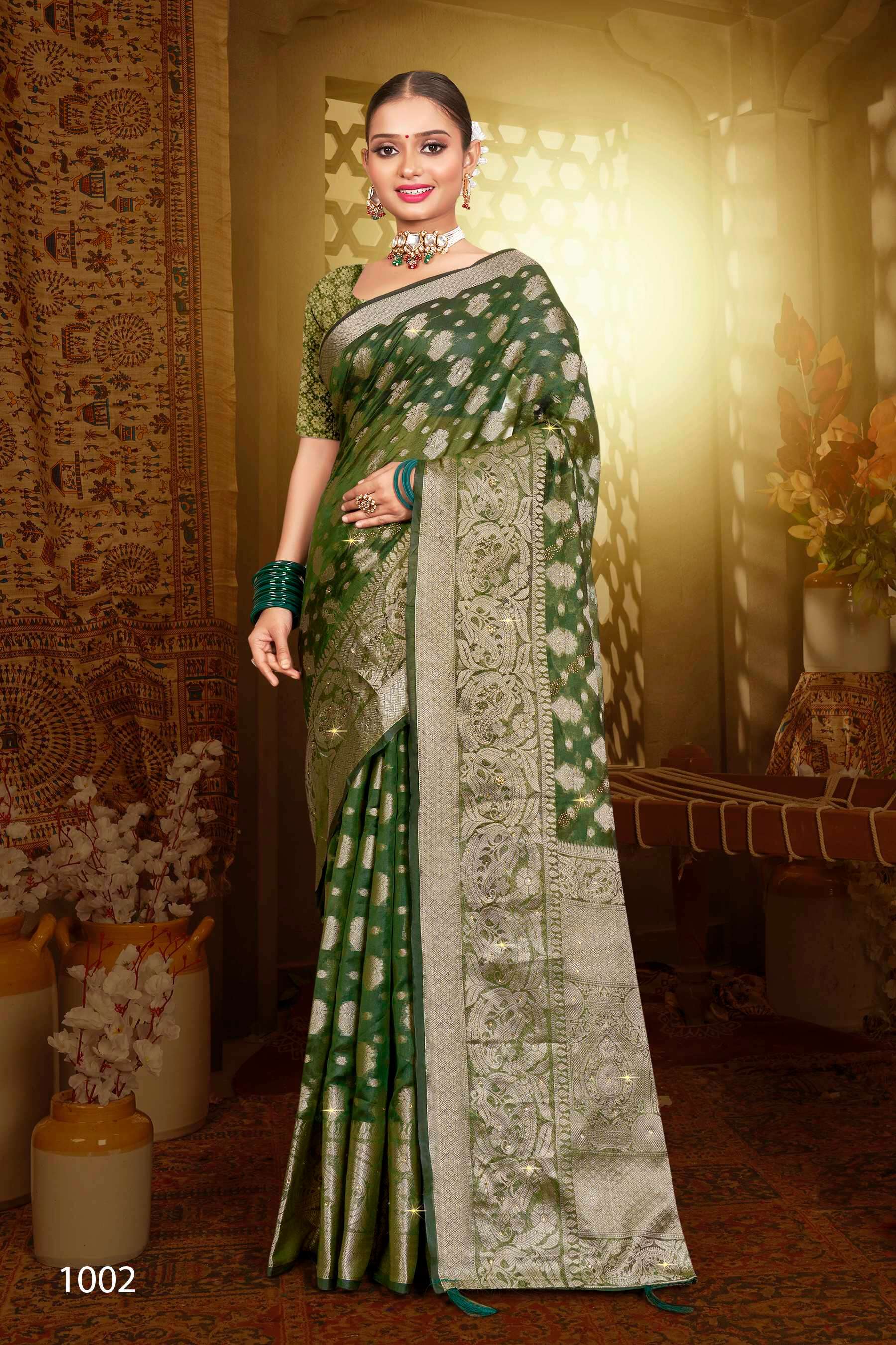 Saroj  Monika Vol - 9 Soft organza silk Saree Wholesale catalog    