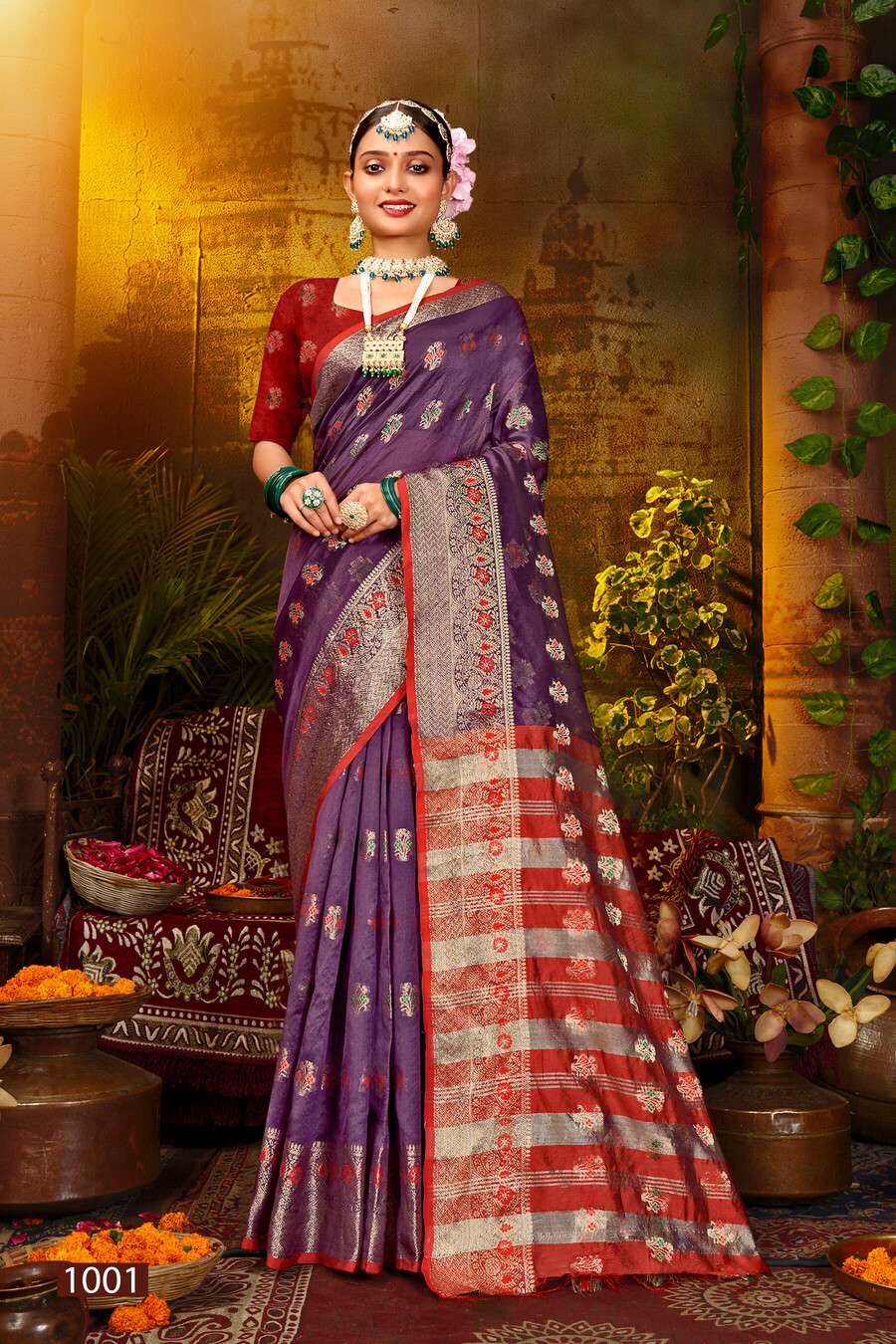 Saroj Sajelee - 2 Soft organza Saree Wholesale catalog    