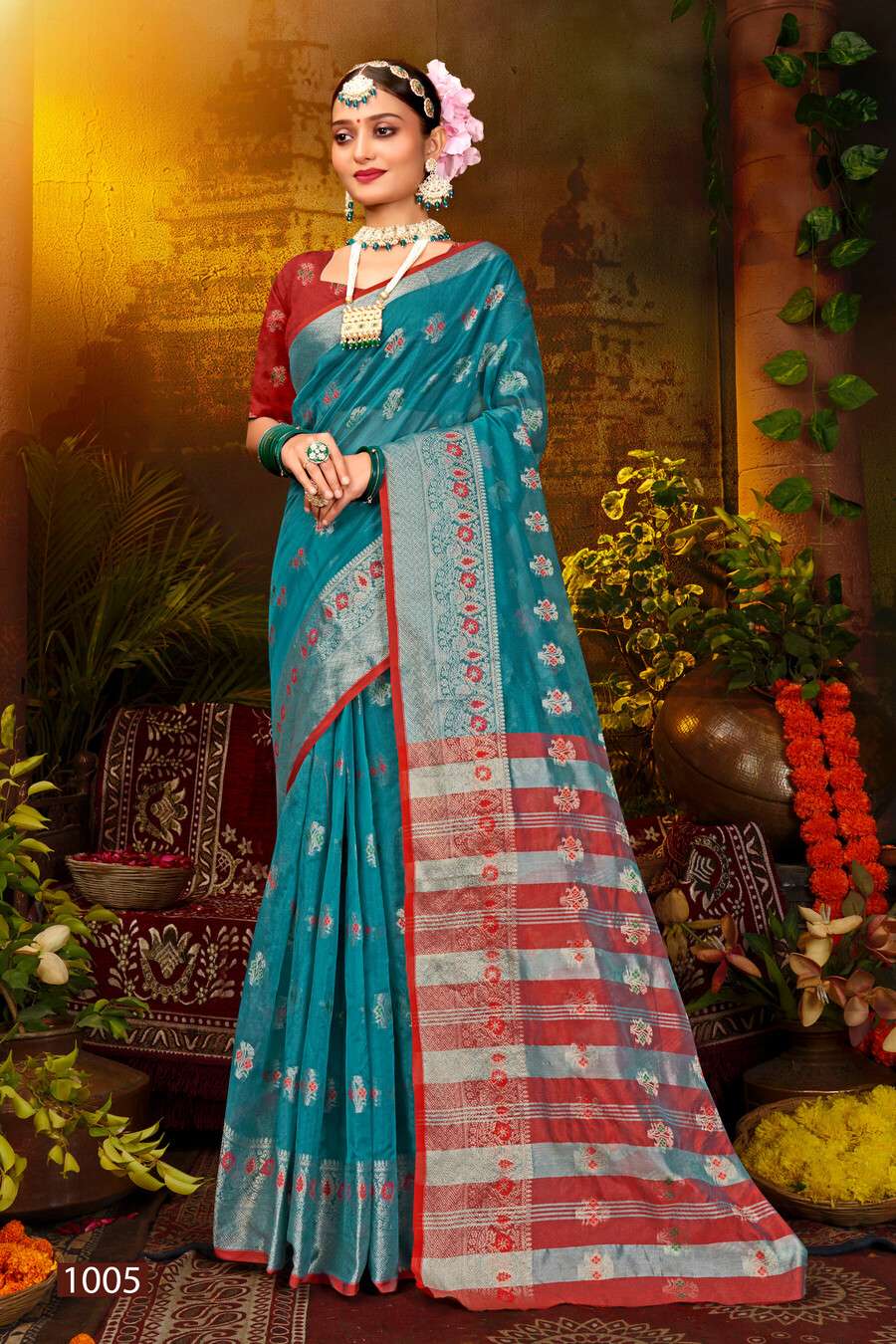 Saroj Sajelee - 2 Soft organza Saree Wholesale catalog    