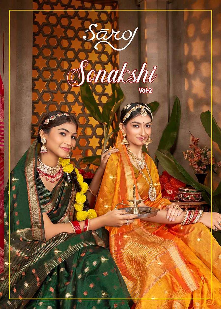 Saroj  Sonakshi vol.2 organza silk saree Saree Wholesale catalog    