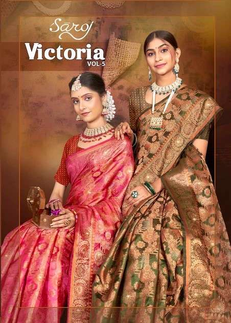 Saroj  Victoria vol.5 Soft organza saree Saree Wholesale catalog    