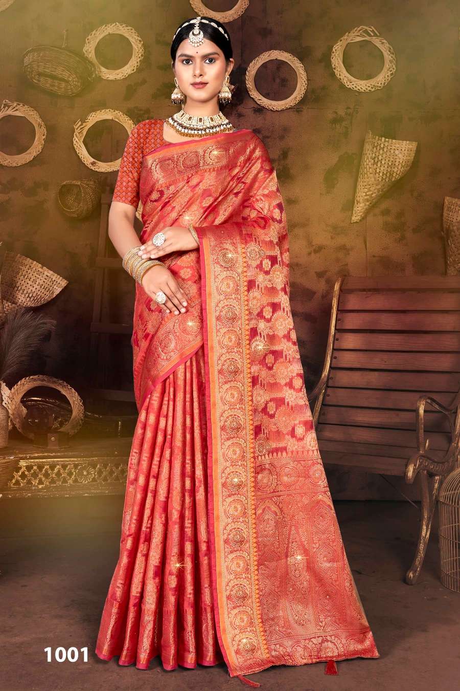 Saroj  Victoria vol.5 Soft organza saree Saree Wholesale catalog    