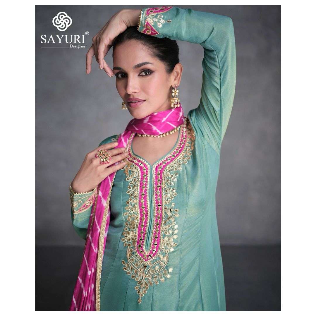 Sayuri Simran 5444 Organza Silk Designer Salwar Suits Wholesale catalog
