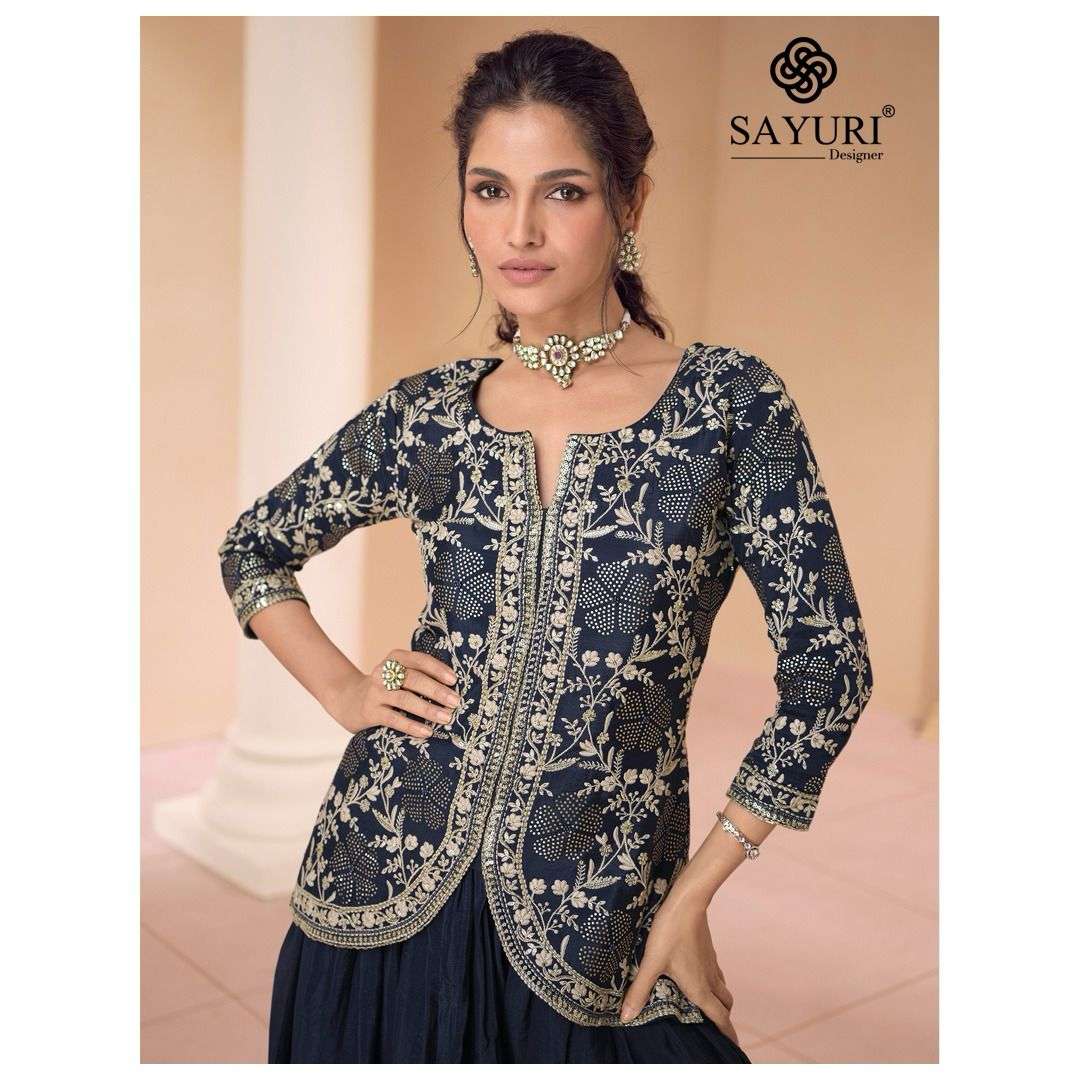 Sayuri Surbhi Real Chinon Silk Designer Salwar Kameez Wholesale catalog