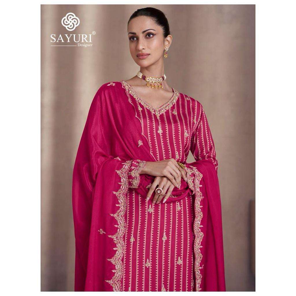 Sayuri Tiara Chinon Silk Designer Salwar Kameez Wholesale catalog