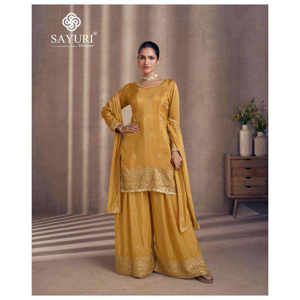 Sayuri Tiara Chinon Silk Designer Salwar Kameez Wholesale catalog