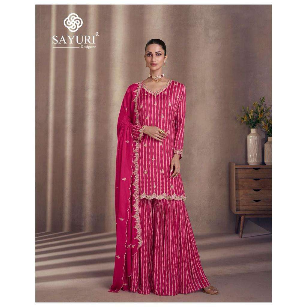 Sayuri Tiara Chinon Silk Designer Salwar Kameez Wholesale catalog