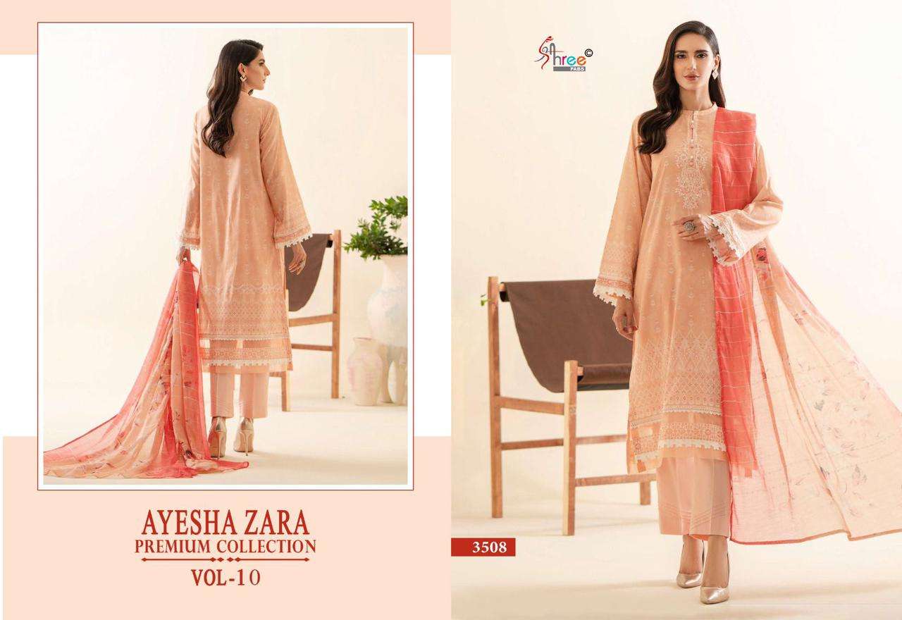 Shree Ayesha Zara 10 Chiffon Dupatta Pakistani Suit Wholesale catalog