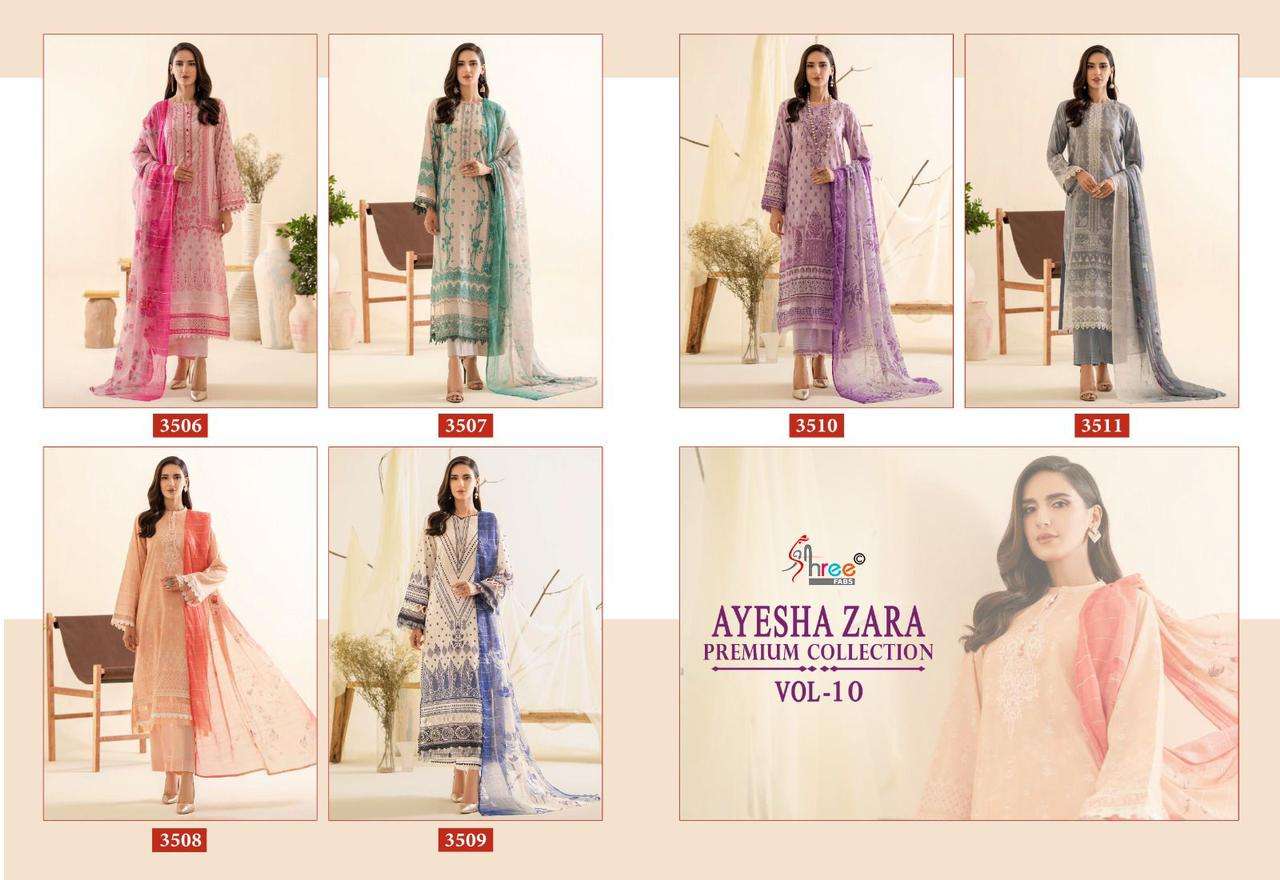 Shree Ayesha Zara 10 Chiffon Dupatta Pakistani Suit Wholesale catalog