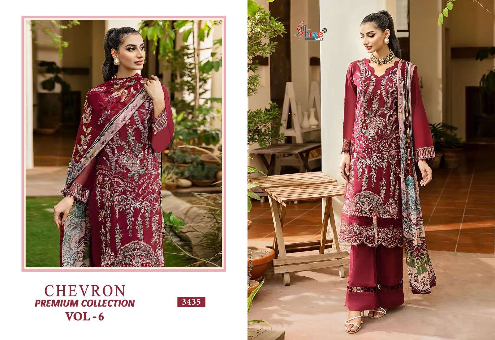 Shree Chevron Vol 6 Cotton Dupatta Pakistani Suits Wholesale catalog