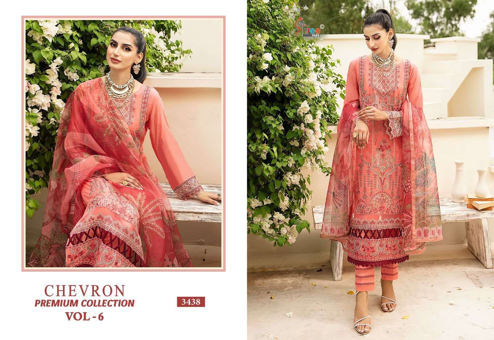 Shree Chevron Vol 6 Cotton Dupatta Pakistani Suits Wholesale catalog