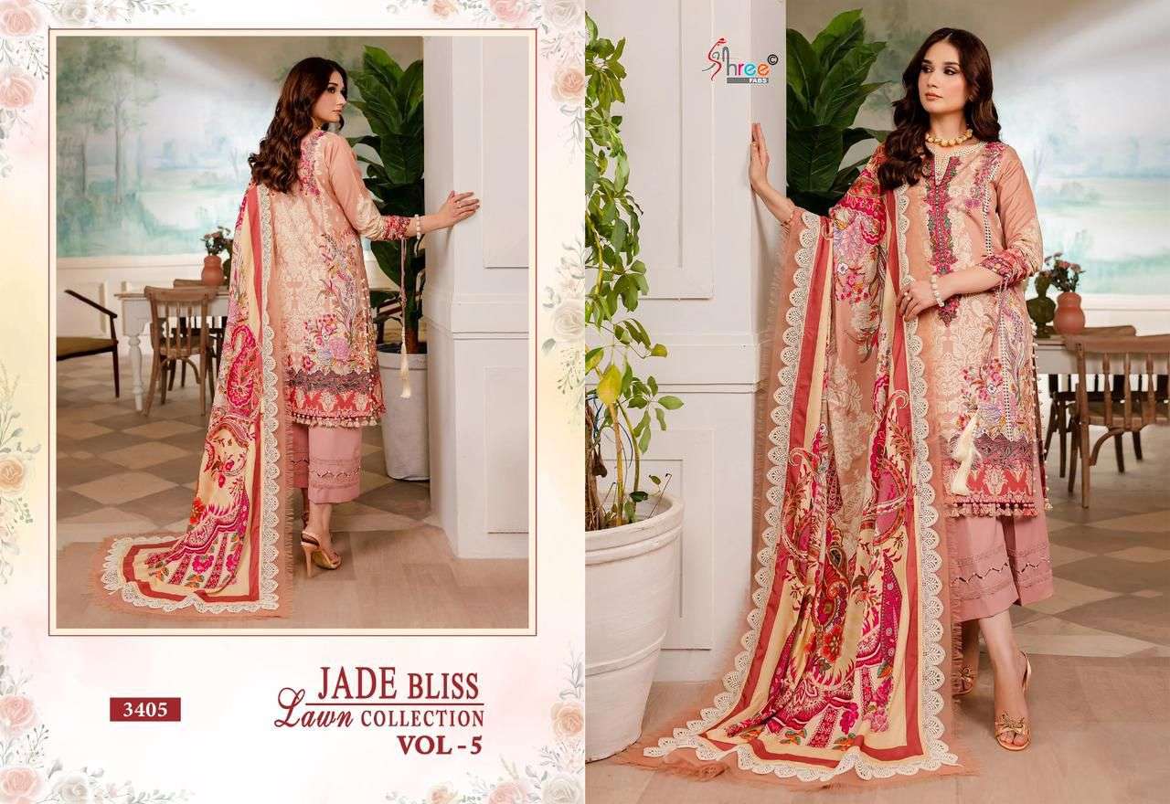 Shree Jade Bliss Vol 5 Chiffon Dupatta Pakistani Suits Wholesale catalog