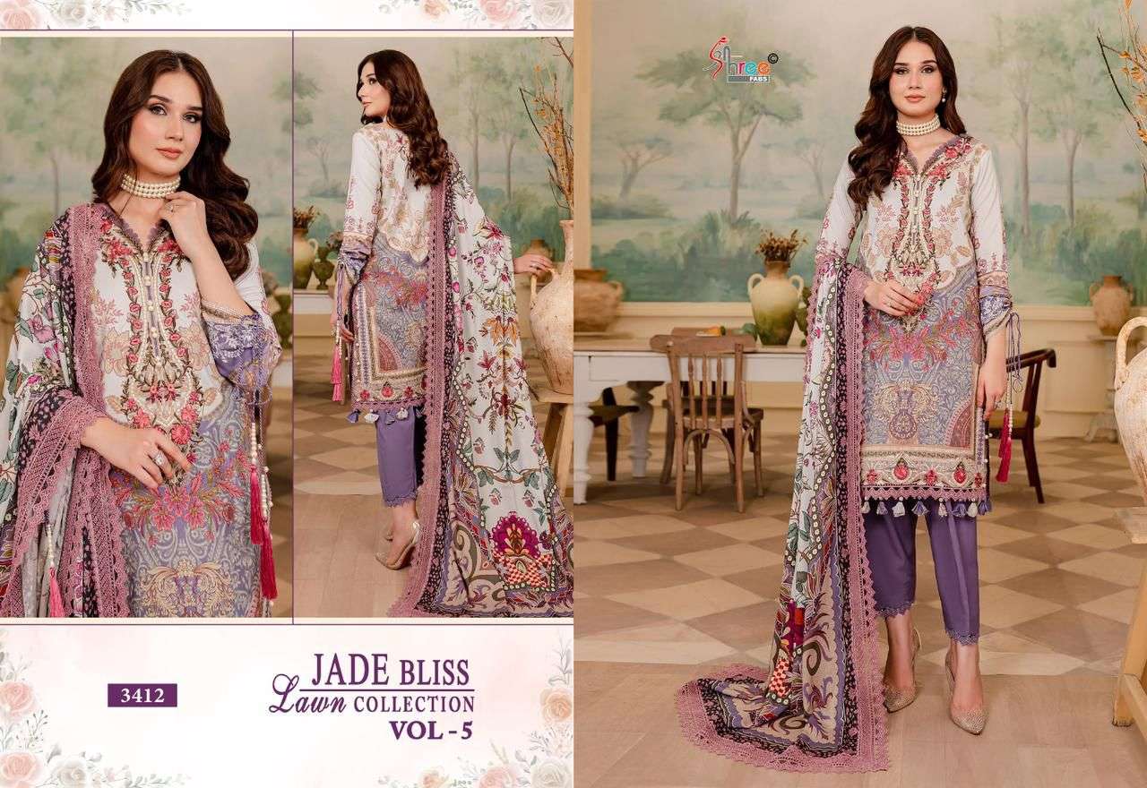 Shree Jade Bliss Vol 5 Chiffon Dupatta Pakistani Suits Wholesale catalog