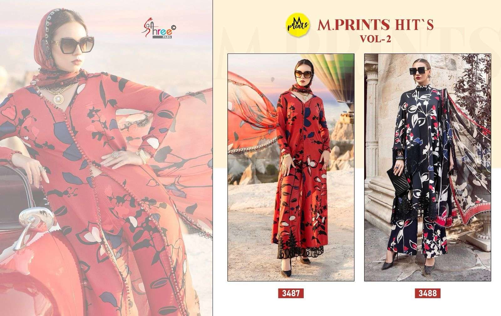 Shree M Prints Hits Vol 2 Chiffon Dupatta Salwar Suit Wholesale catalog