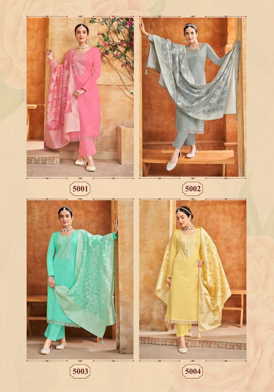 Suryajyoti Khanak Vol-5- Dress Material Wholesale Catalog