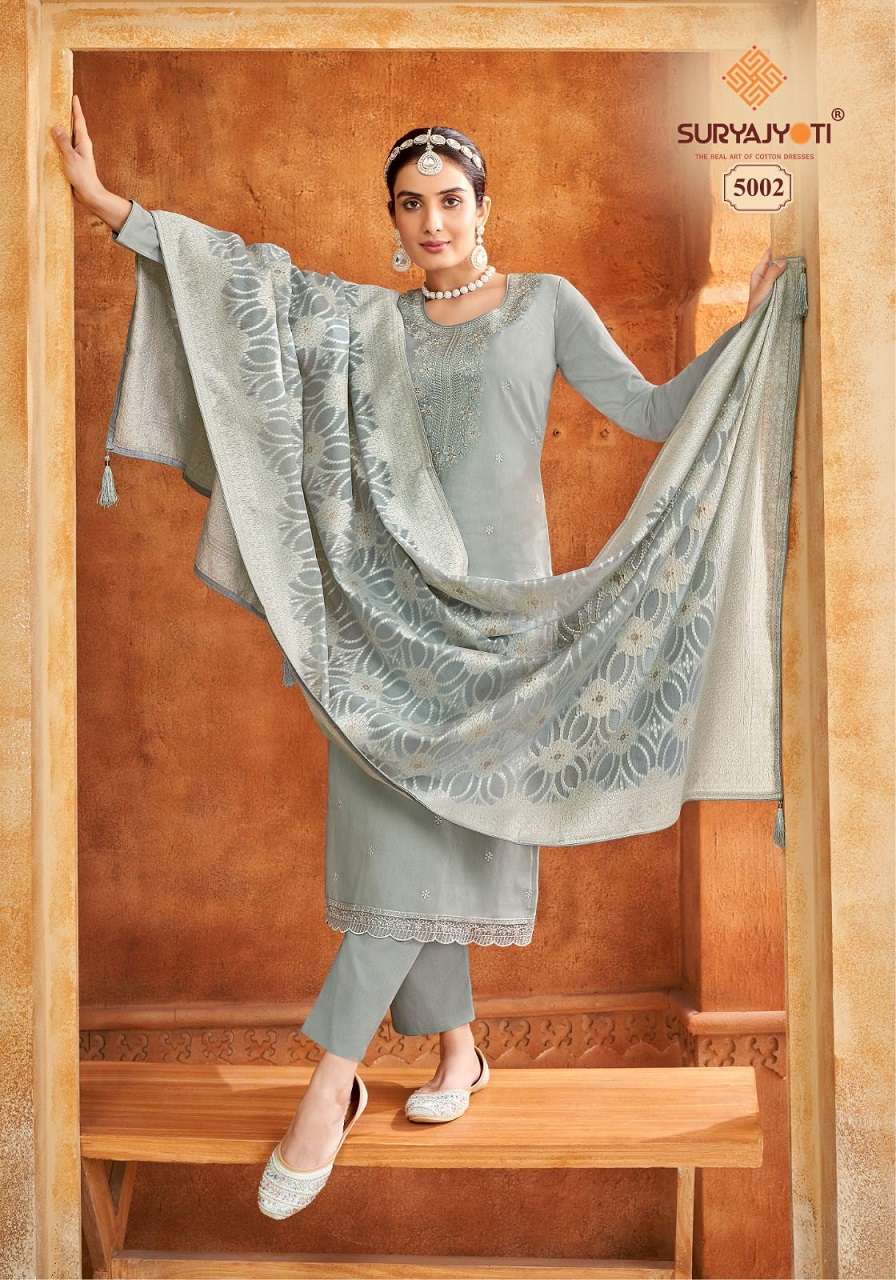 Suryajyoti Khanak Vol-5- Dress Material Wholesale Catalog