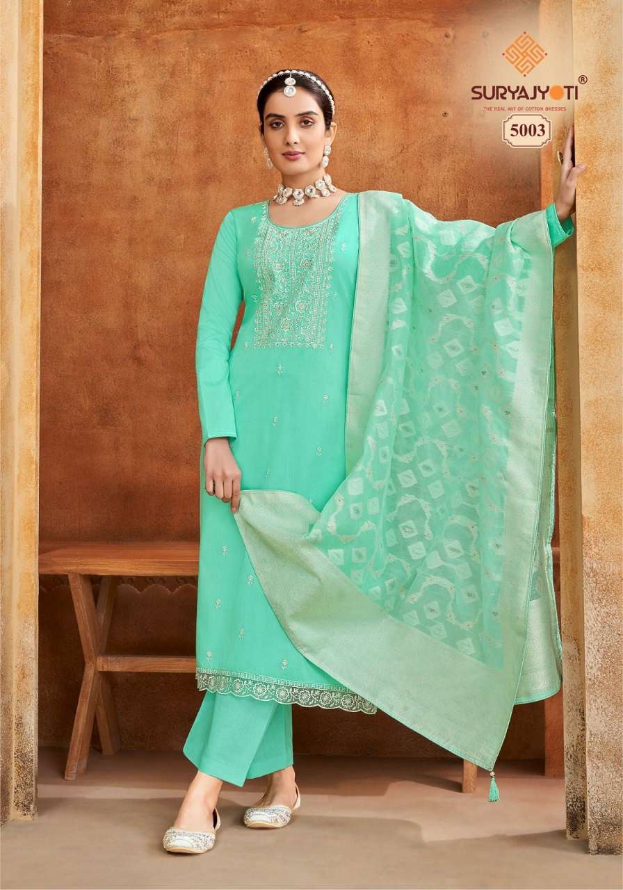 Suryajyoti Khanak Vol-5- Dress Material Wholesale Catalog