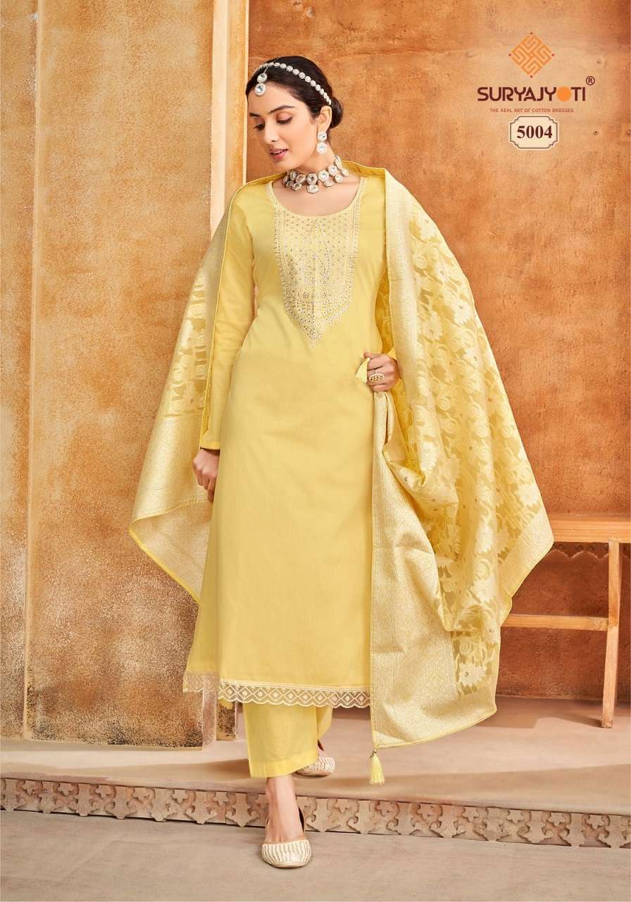 Suryajyoti Khanak Vol-5- Dress Material Wholesale Catalog