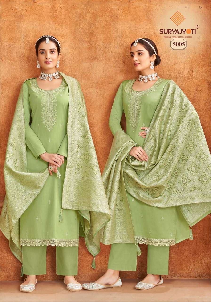 Suryajyoti Khanak Vol-5- Dress Material Wholesale Catalog