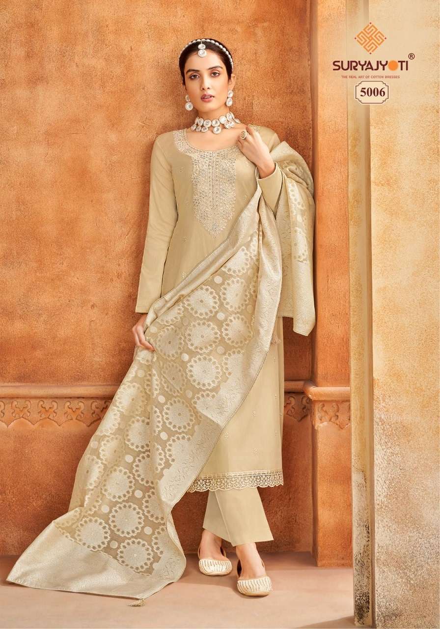 Suryajyoti Khanak Vol-5- Dress Material Wholesale Catalog