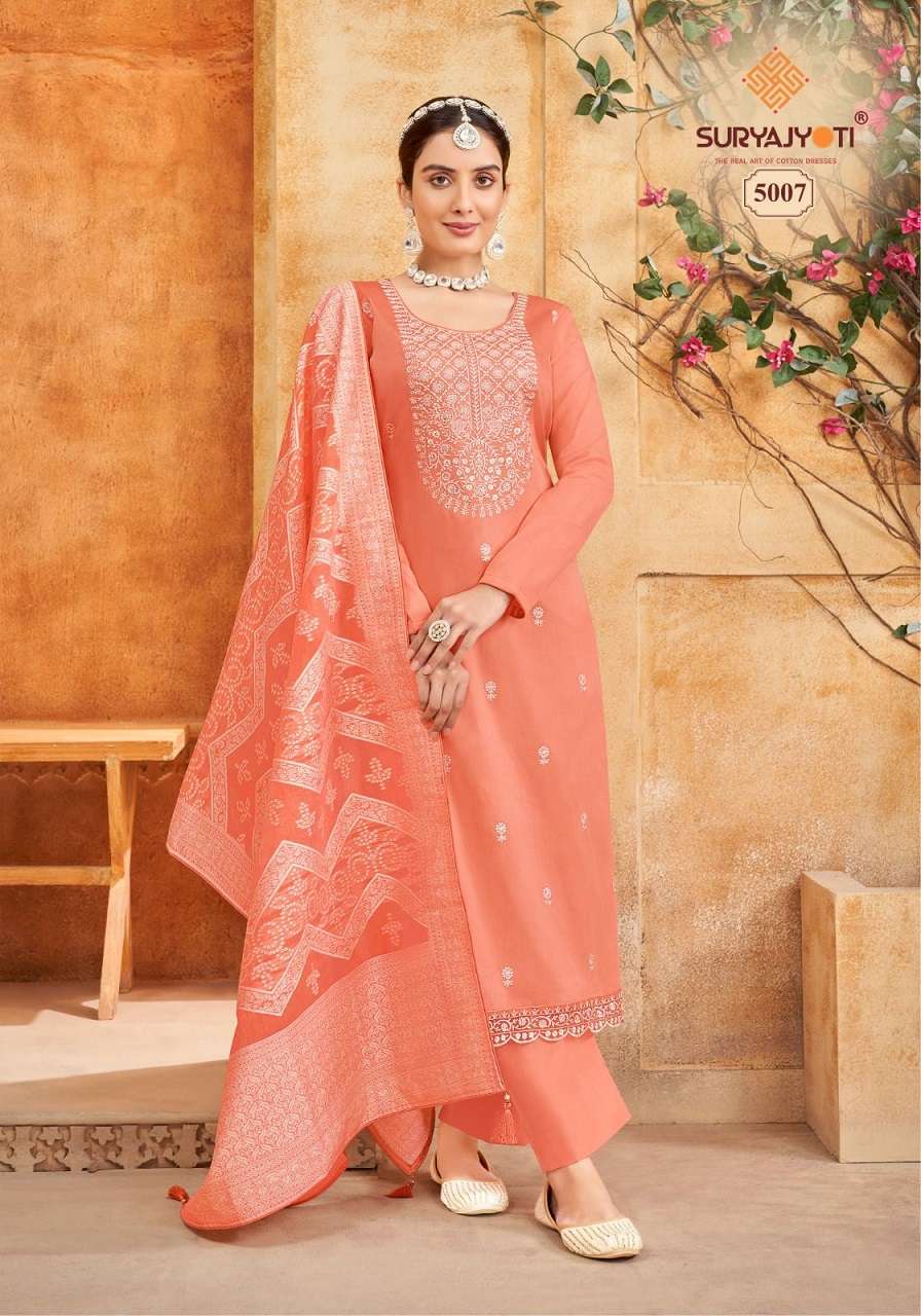 Suryajyoti Khanak Vol-5- Dress Material Wholesale Catalog