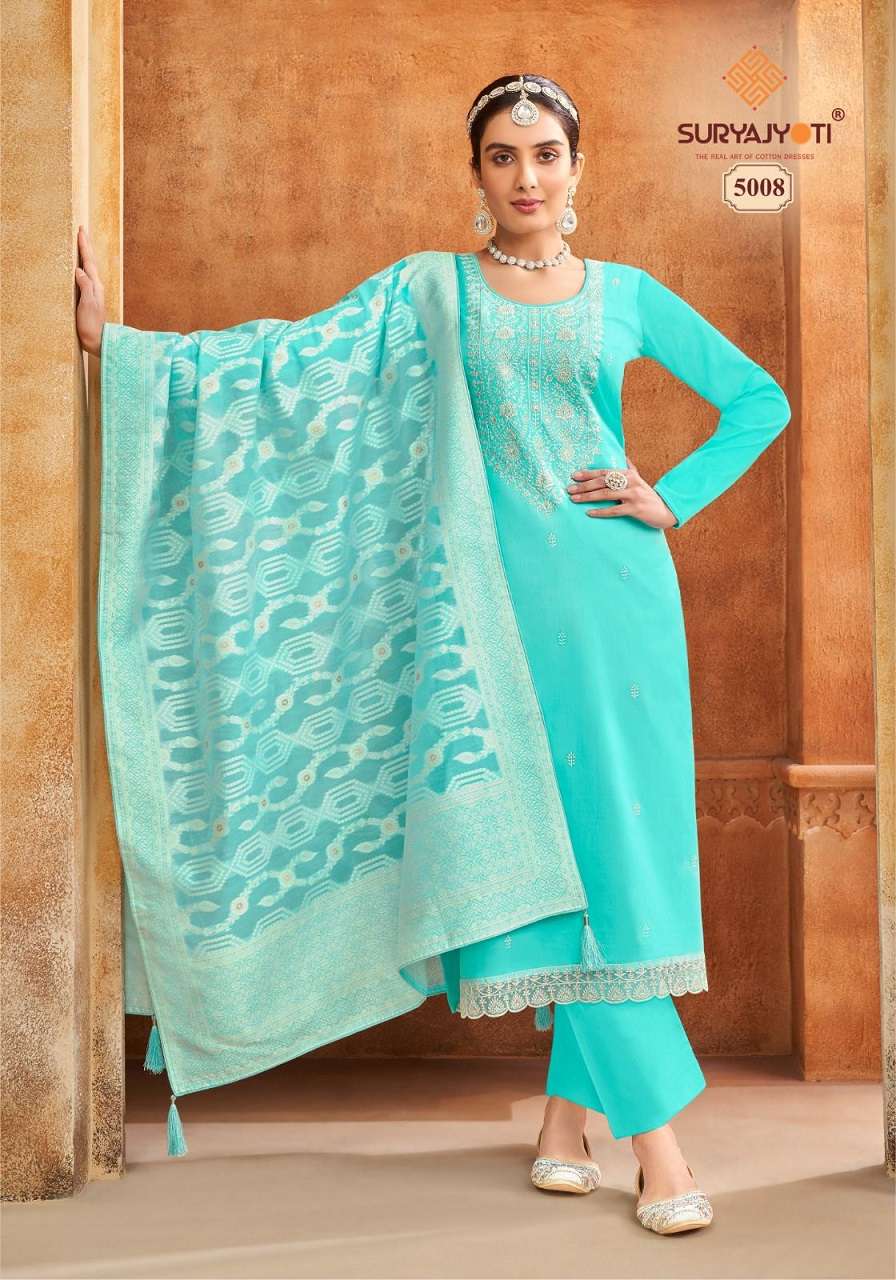 Suryajyoti Khanak Vol-5- Dress Material Wholesale Catalog