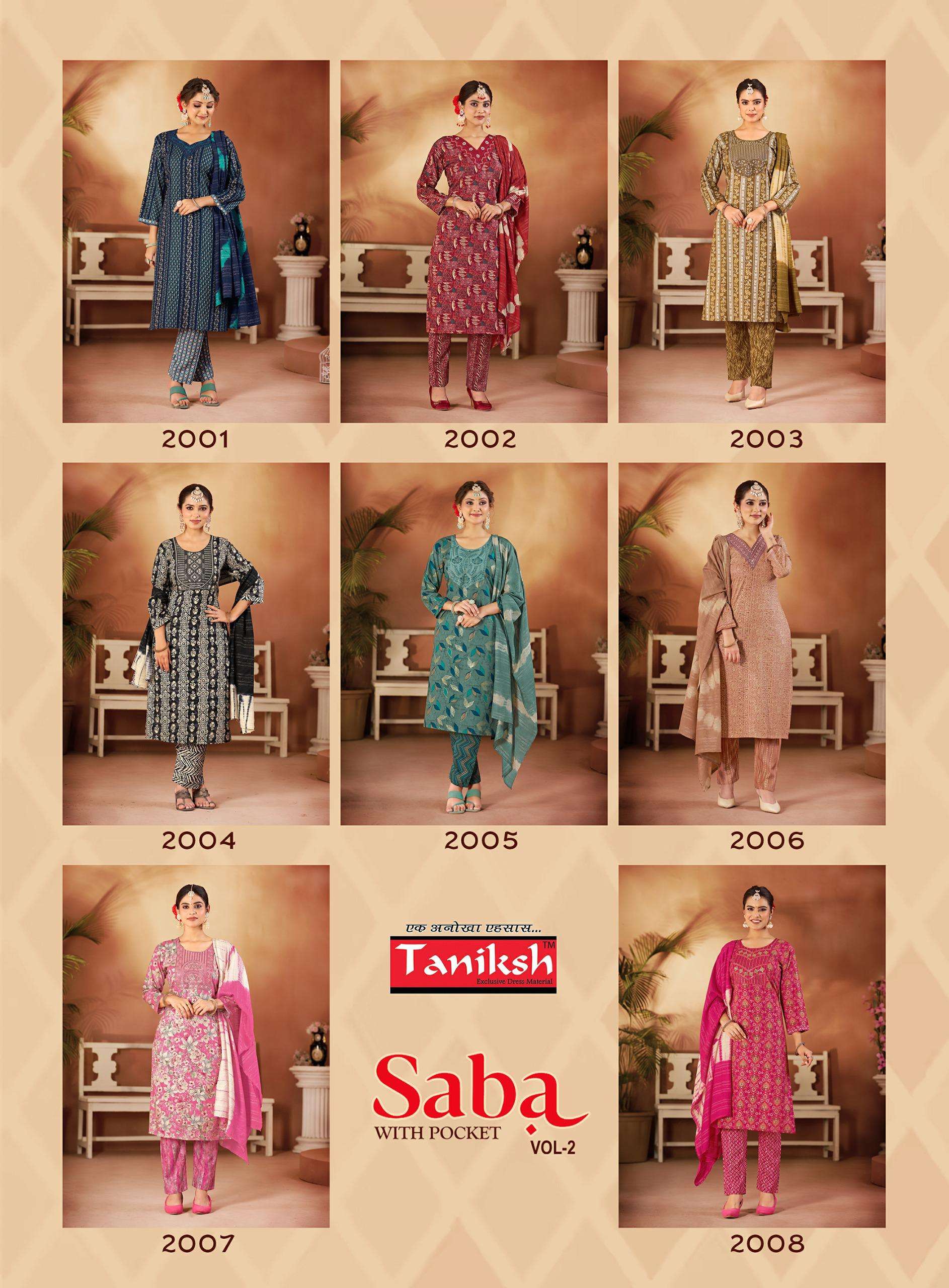 TANIKSH SABA VOL 2 Kurti Wholesale catalog