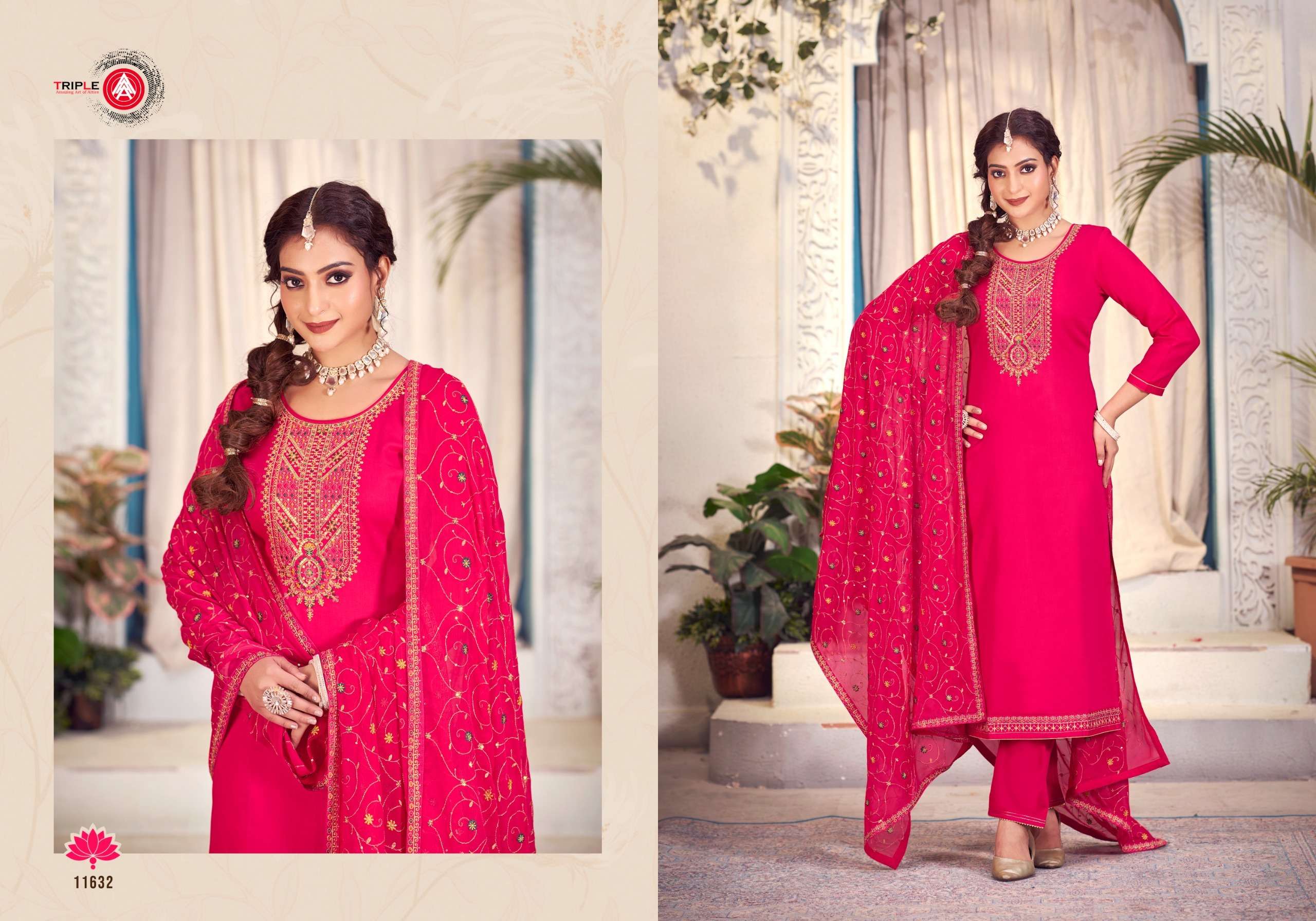 Triple Aaa Keerat Edition 6 Jam Silk Designer Salwar Kameez Wholesale catalog