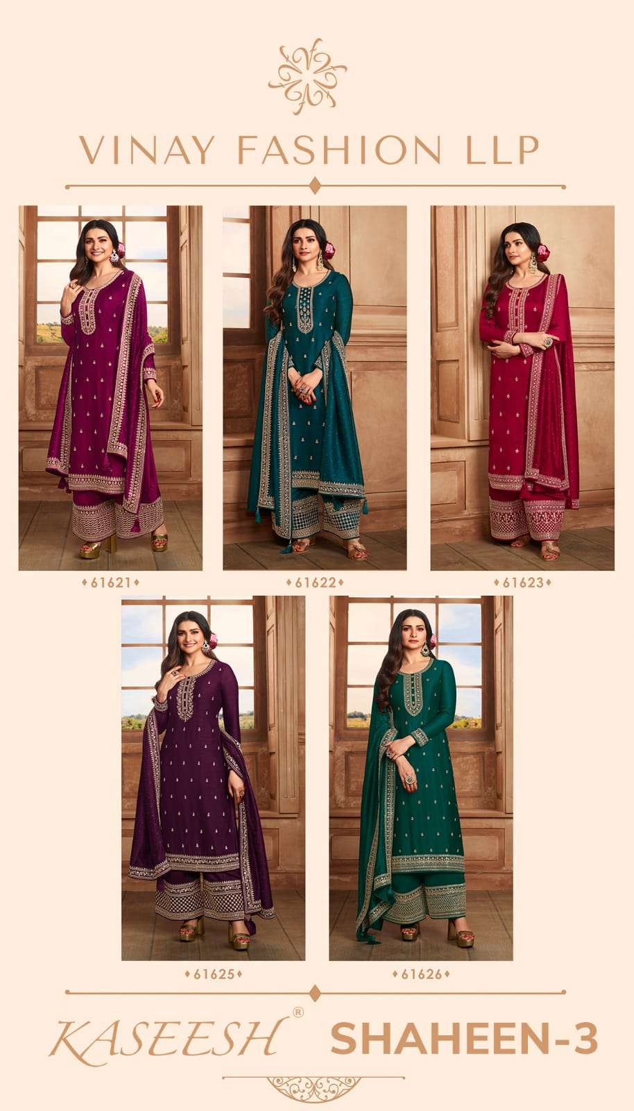 Vinay Kaseesh Shaheen 3 Hitlist Salwar Kameez Wholesale catalog