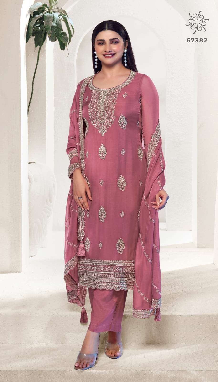 Vinay Kuleesh Chakori Embroidred Salwar Suit Wholesale catalog