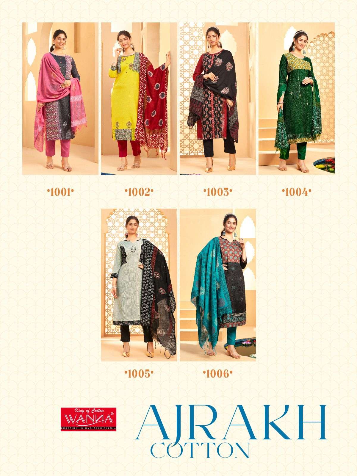 Wanna AJRAKH Kurti Wholesale catalog