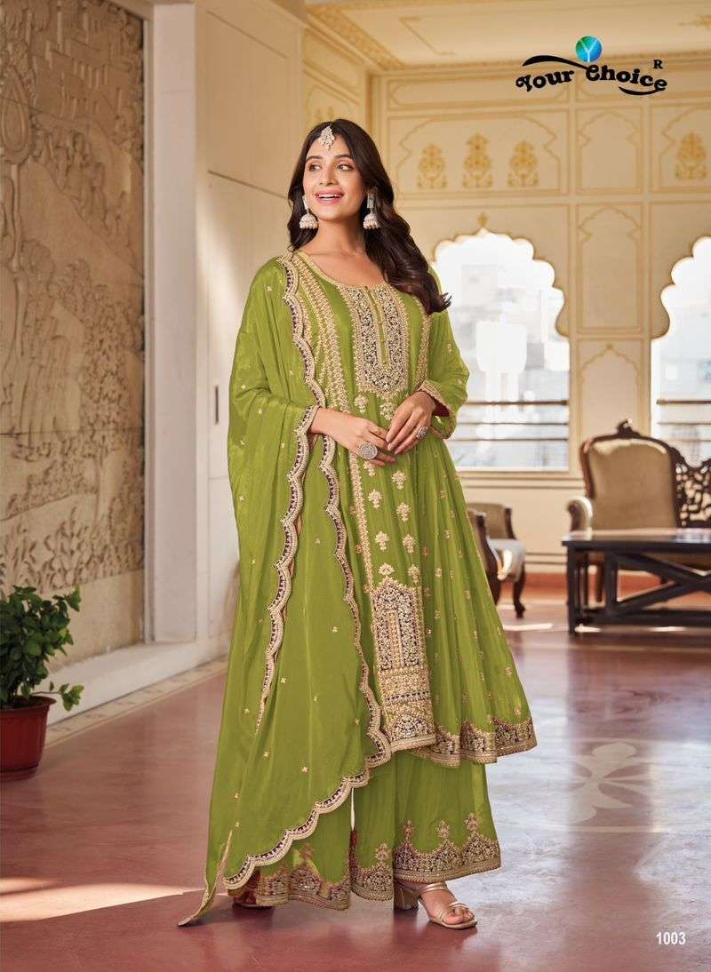 Your Choice Glorina 1001 Chinon Designer Salwar Kameez Wholesale catalog