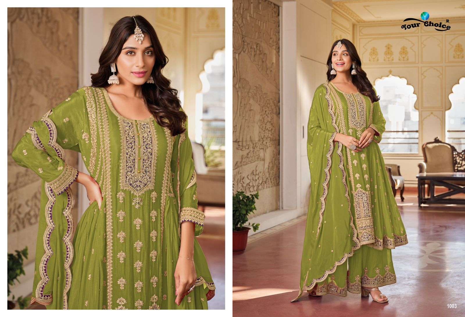 Your Choice Glorina 1001 Chinon Designer Salwar Kameez Wholesale catalog