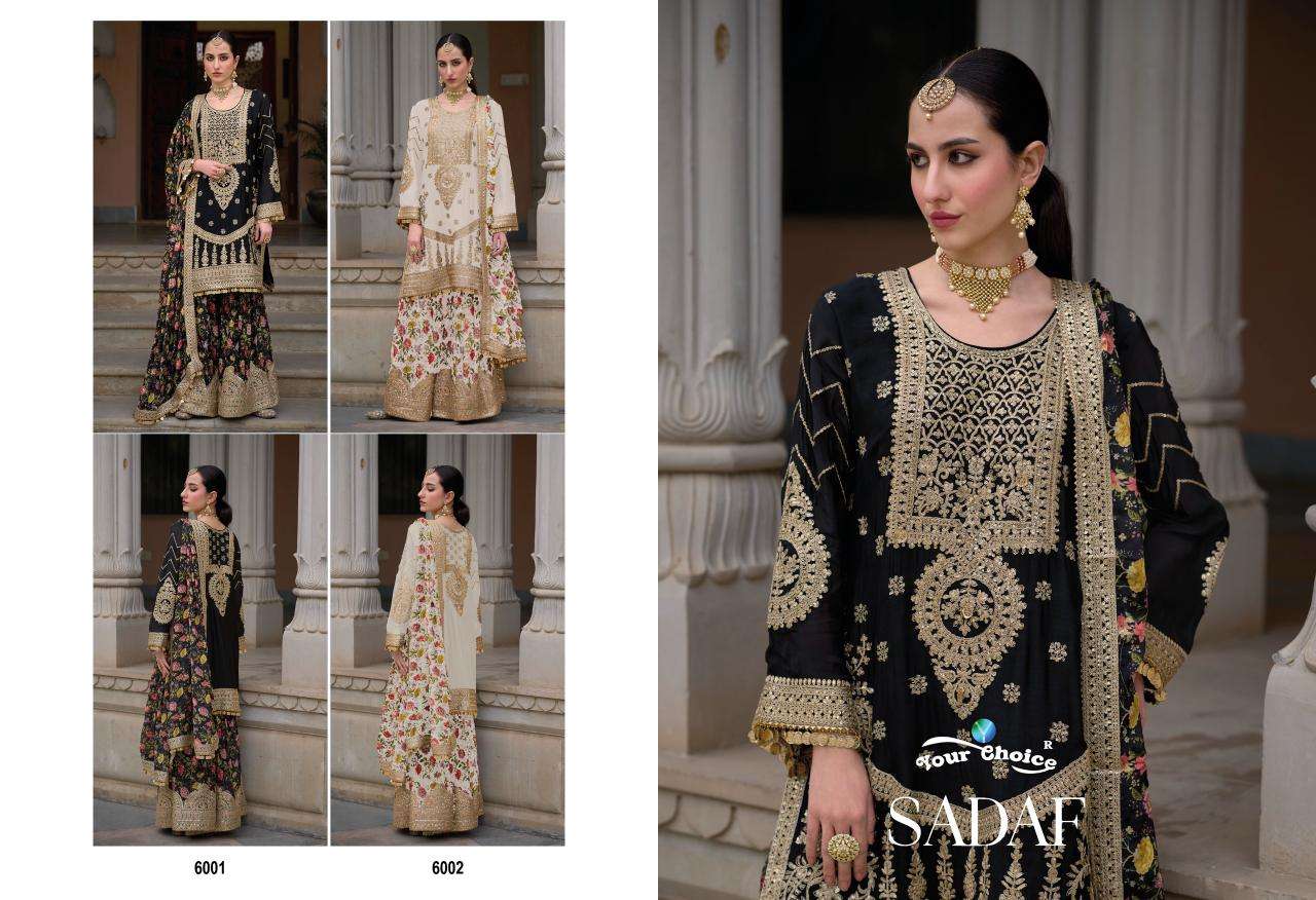 Your Choice Sadaf Chinon Designer Salwar Kameez Wholesale catalog