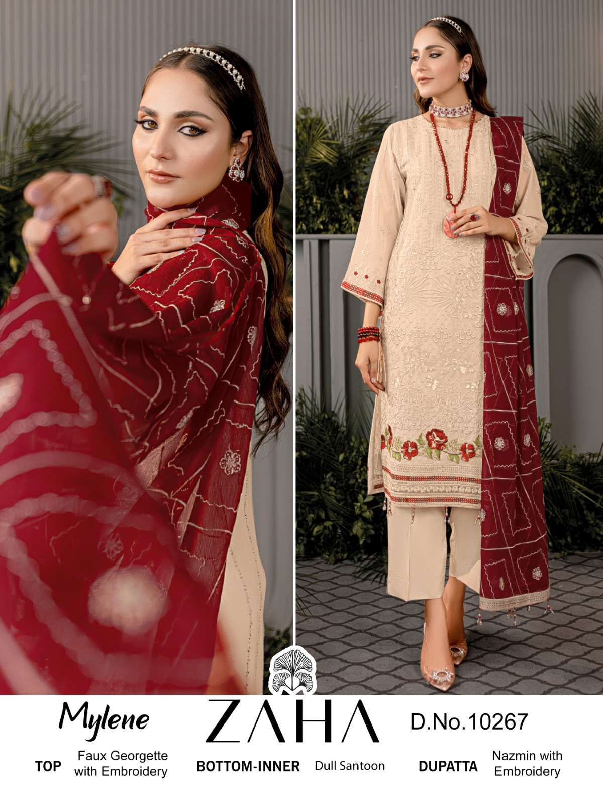 Zaha Mylene Vol 1 Georgette Pakistani Suit Wholesale catalog