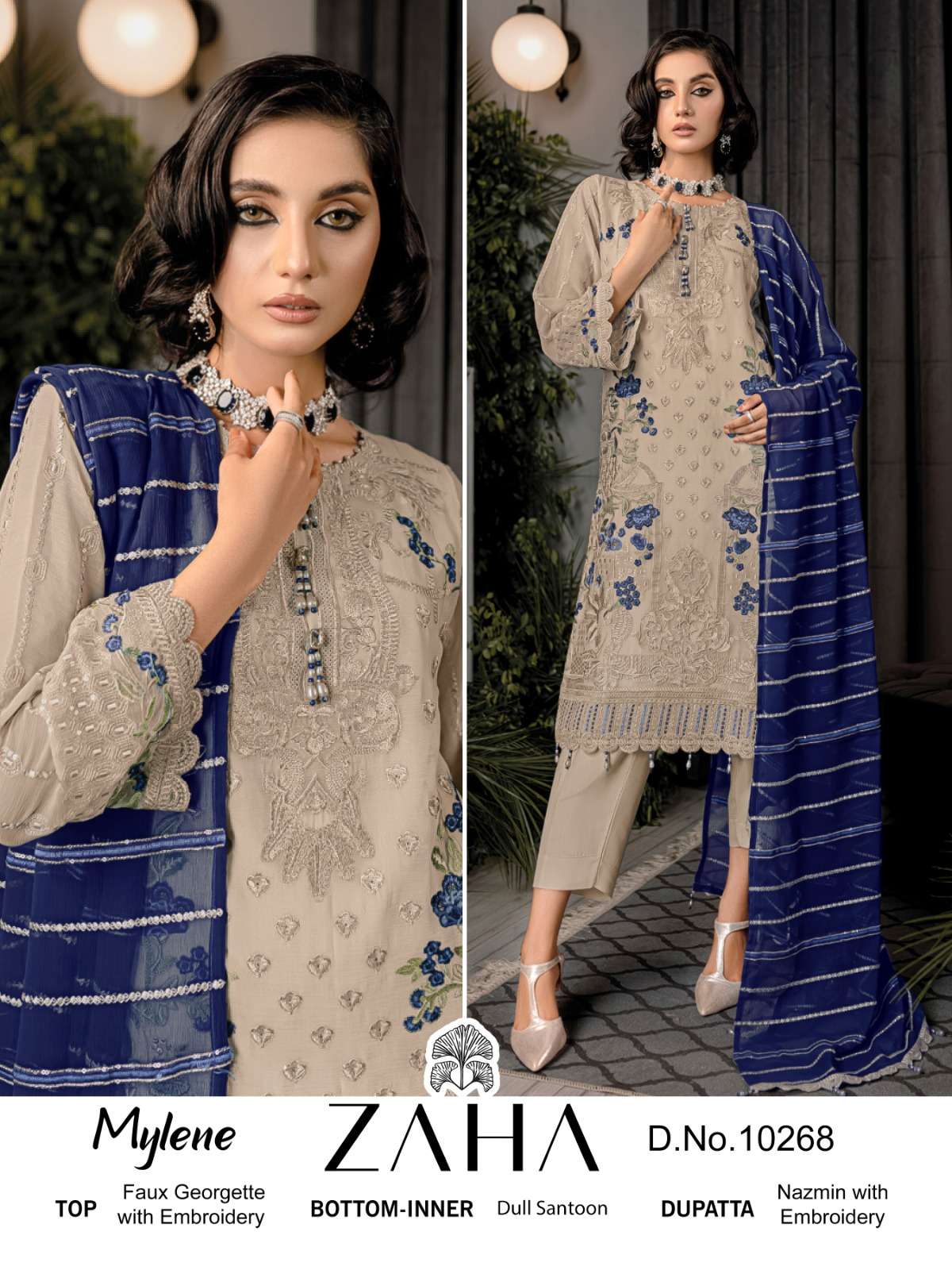 Zaha Mylene Vol 1 Georgette Pakistani Suit Wholesale catalog