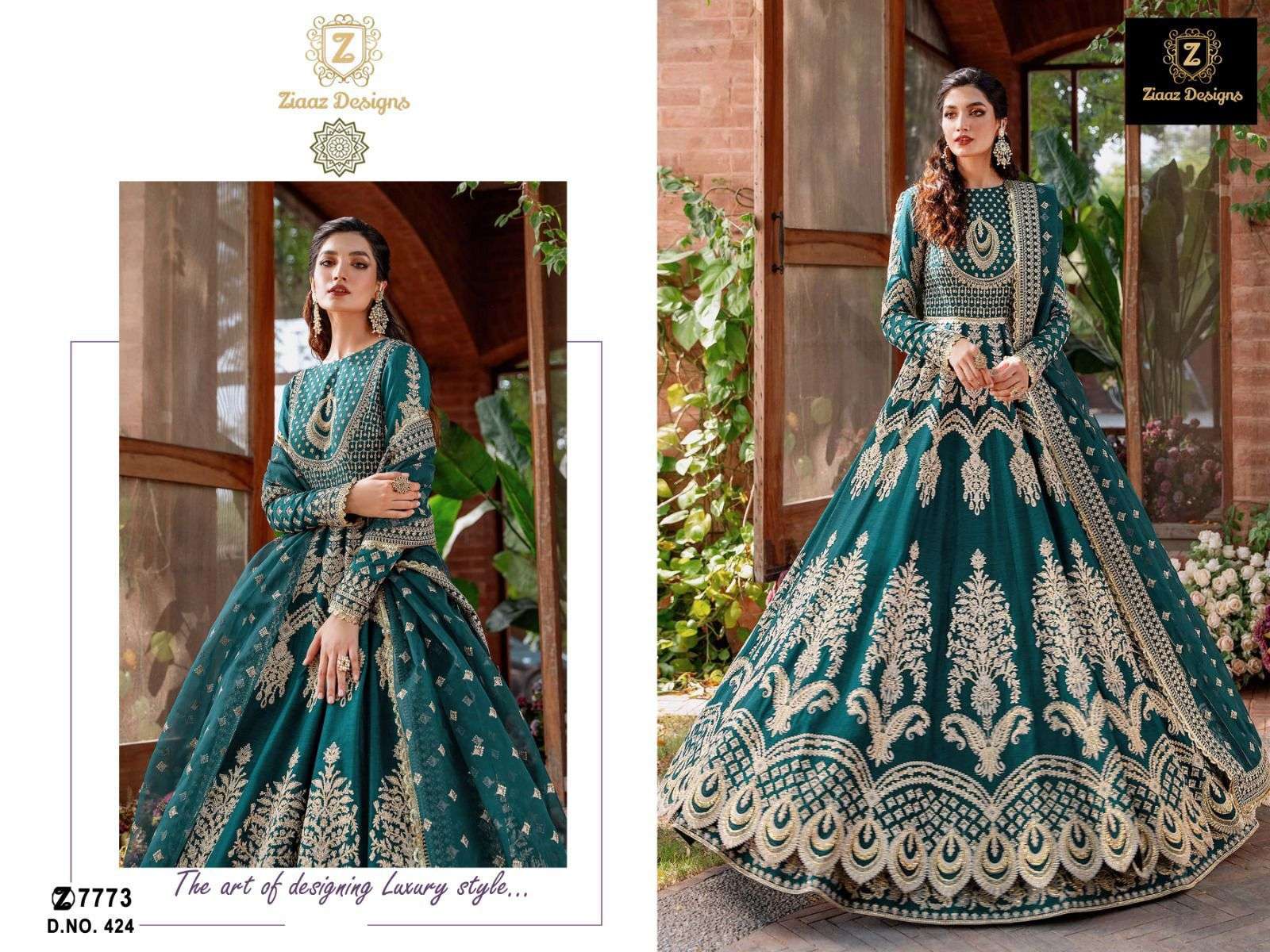 Ziaaz Designs 424 Beautiful Georgette Salwar Kameez Wholesale catalog