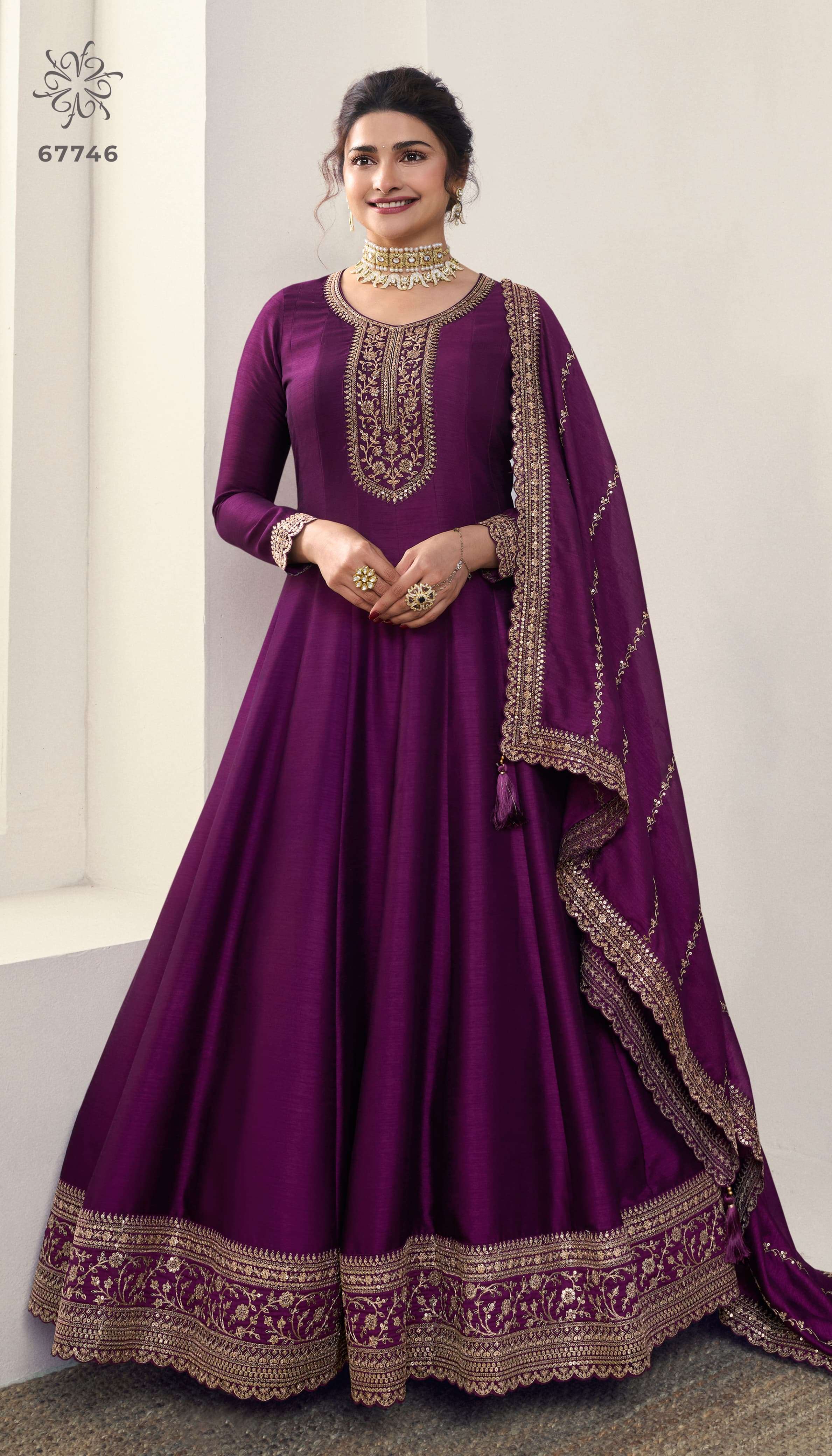 Aaliya 67741 To 67746 Embroidery Salwar Kameez Wholesale catalog