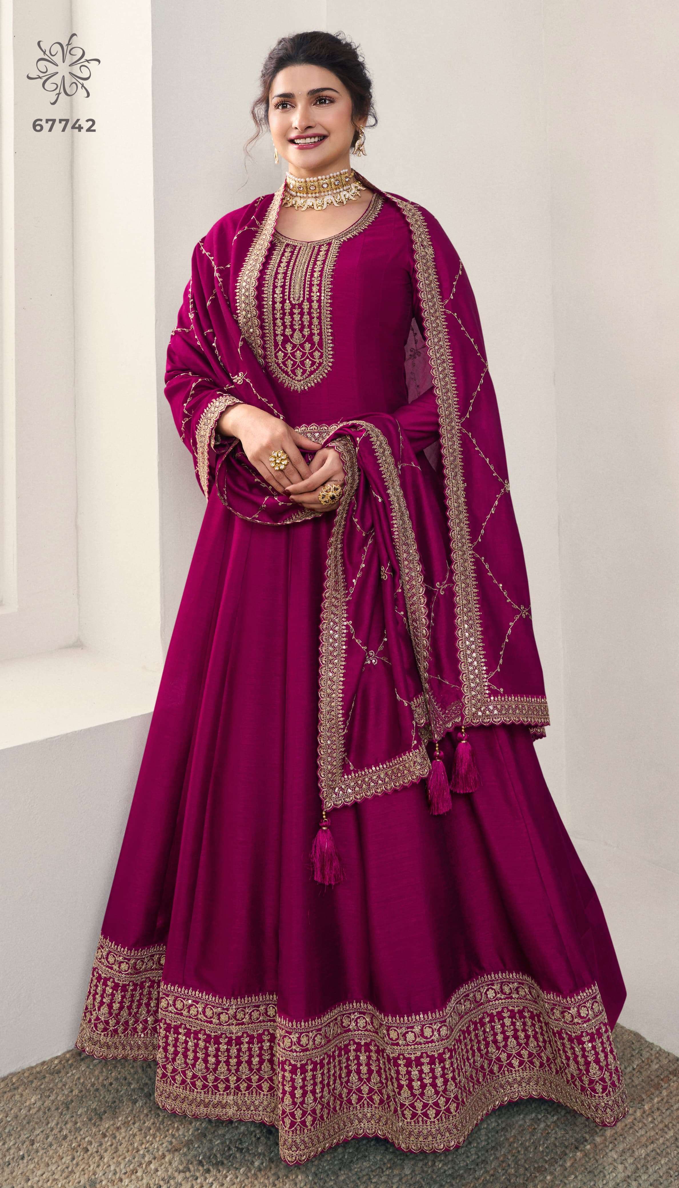 Aaliya 67741 To 67746 Embroidery Salwar Kameez Wholesale catalog