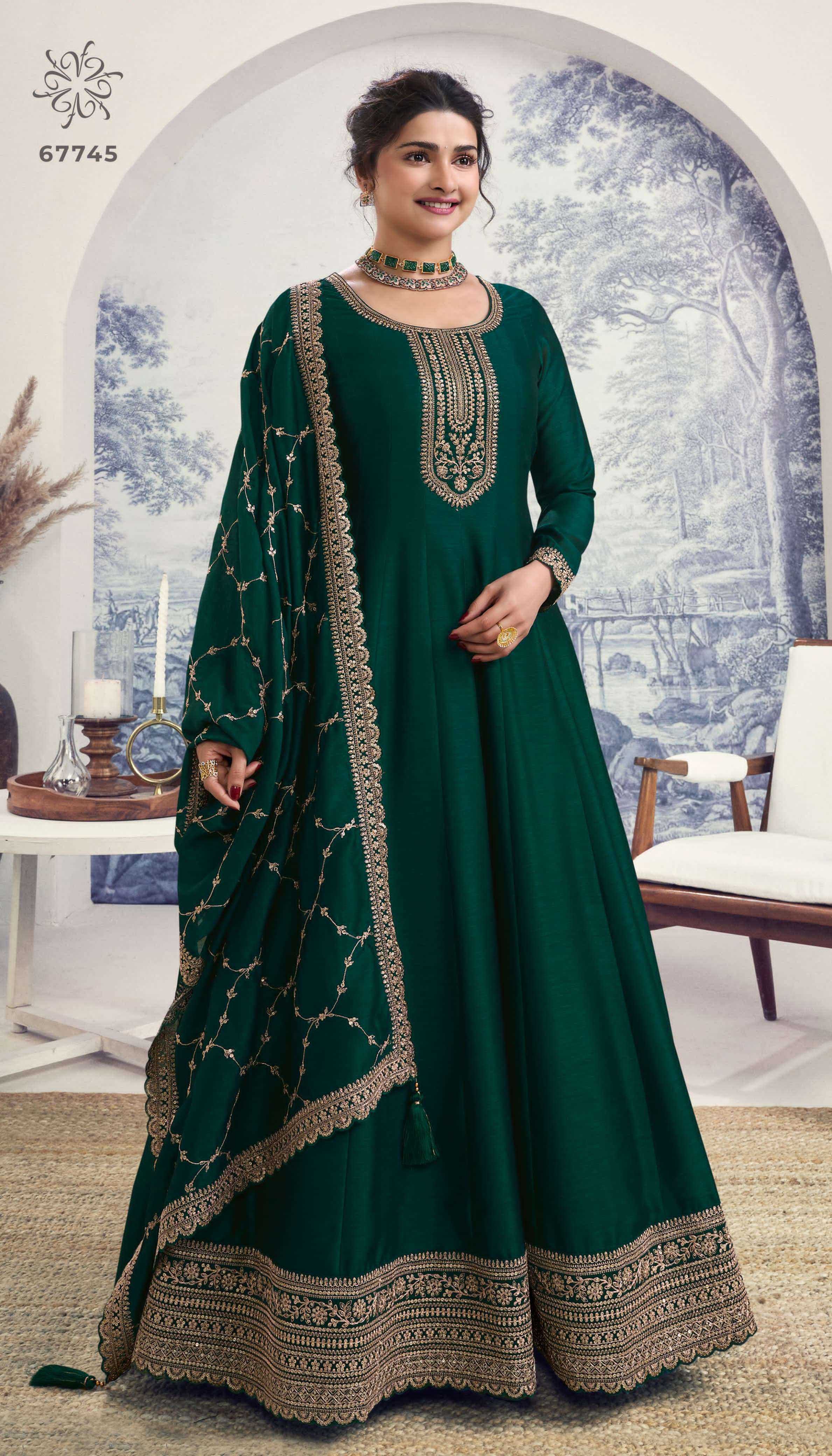 Aaliya 67741 To 67746 Embroidery Salwar Kameez Wholesale catalog