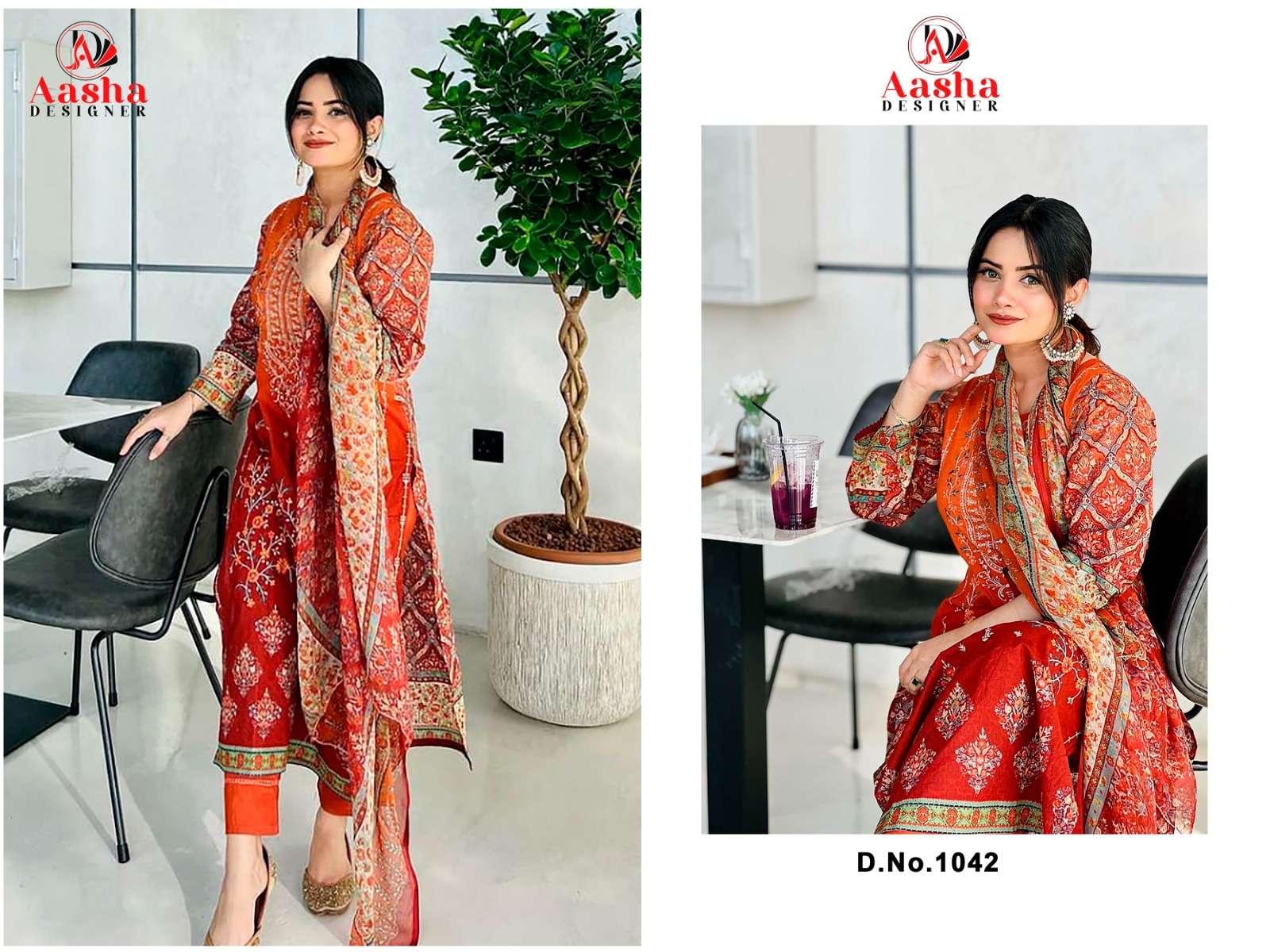 Aasha Harsha Vol 4 Cotton Dupatta Salwar Kameez Wholesale catalog