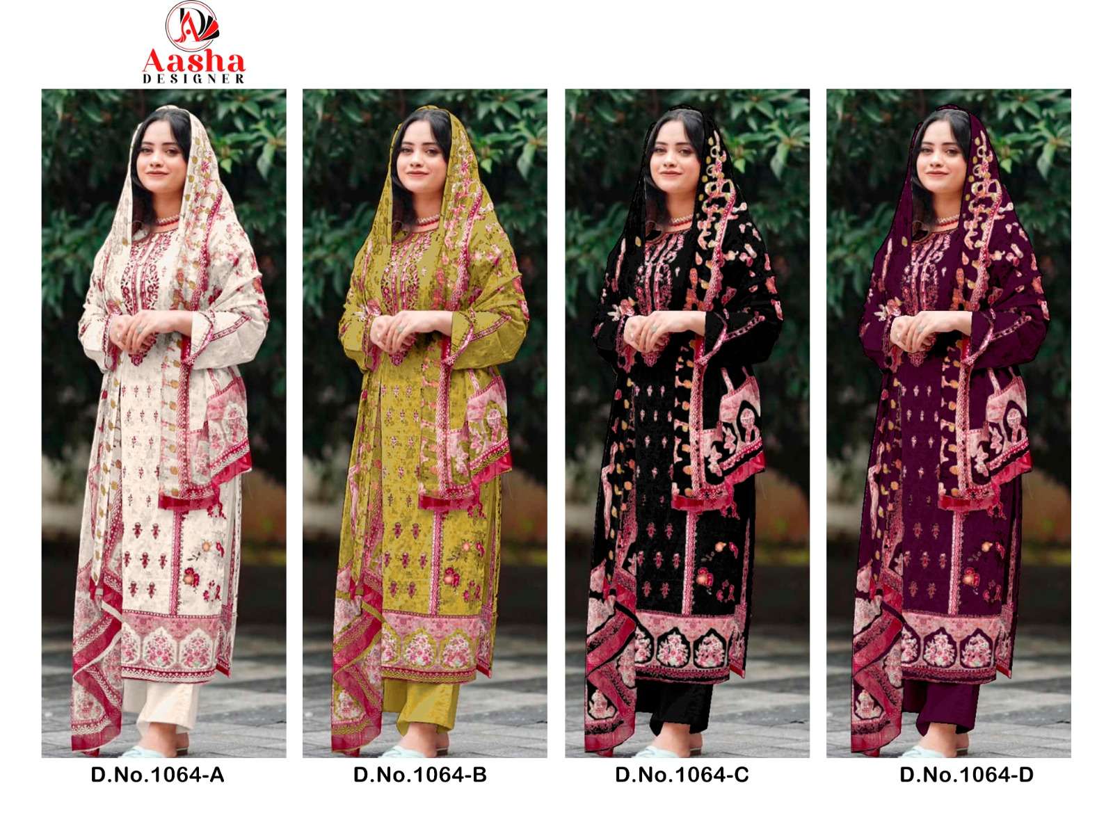 Aasha Harsha Vol 5 Cotton Dupatta Salwar Kameez Wholesale catalog