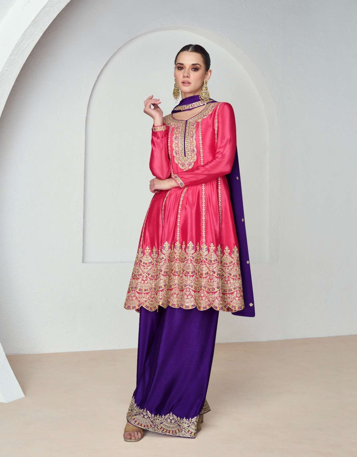 Aashirwad Noura Chinon Silk Designer Salwar Kameez Wholesale catalog