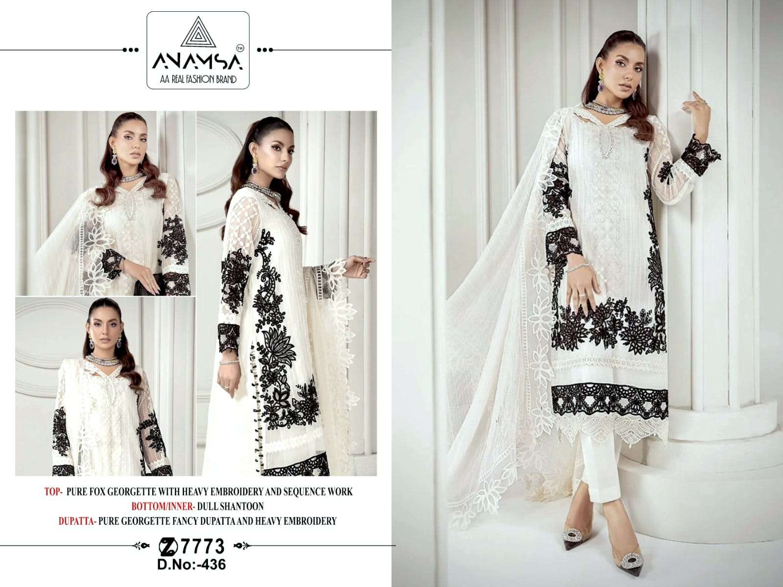 Anamsa 436 Georgette Salwar Kameez Wholesale catalog