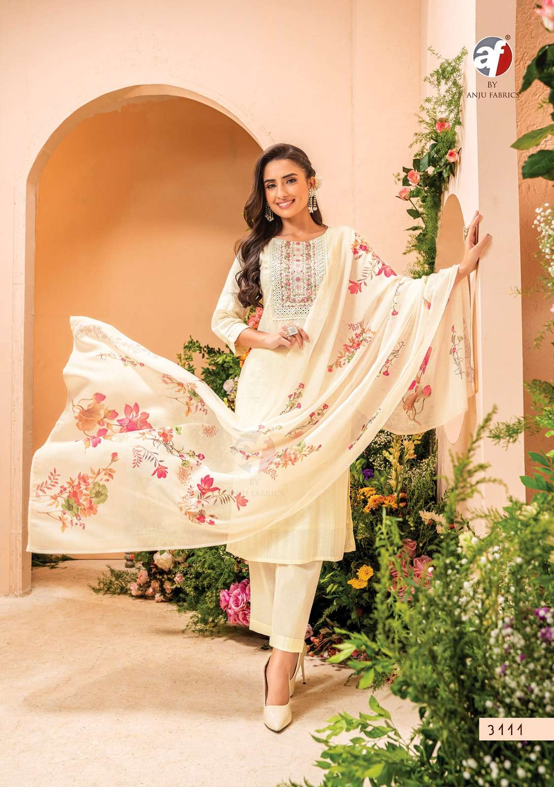 Anju Fabrics Preety Petals Kurti Wholesale catalog