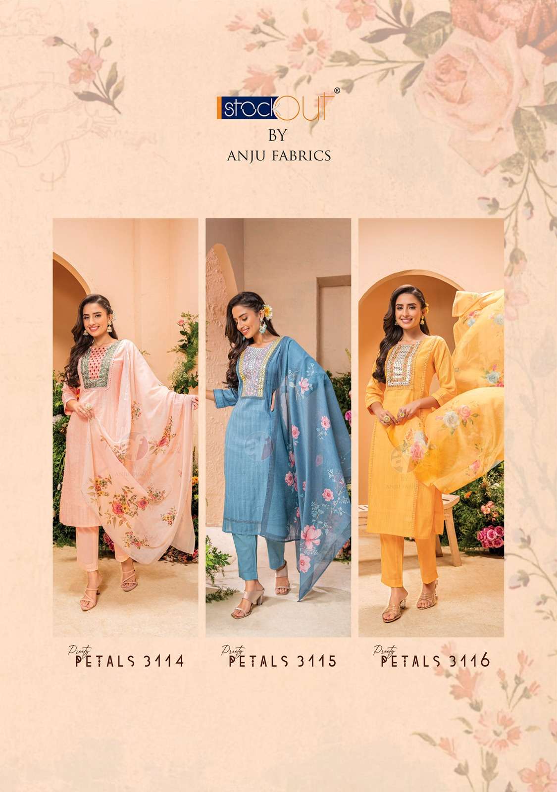 Anju Fabrics Preety Petals Kurti Wholesale catalog