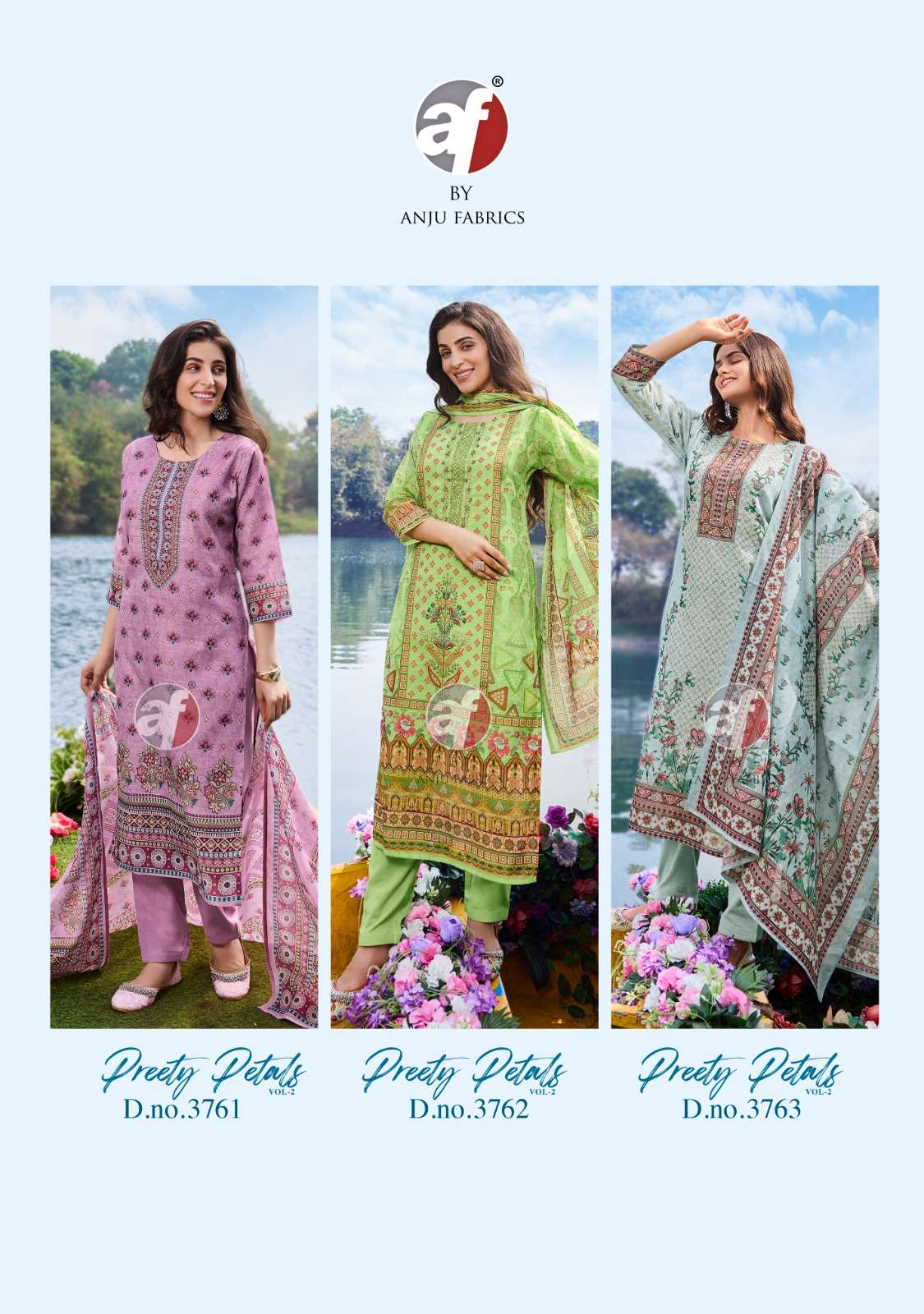 Anju Fabrics Preety Petals vol - 2 Kurti Wholesale catalog